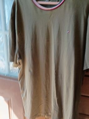 Tommy Hilfiger Olive Green Men's Crewneck T-Shirt